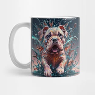 Colored Dog Artwork: Vibrant Expression in Visual Art Mug